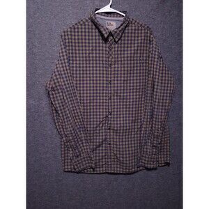 5.11 tactical large button front brown blue shirt polo  collar longsleeve